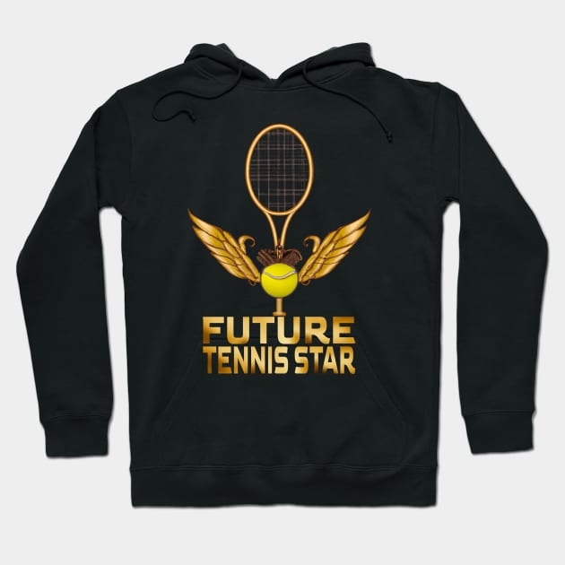 Future Tennis Star, Tennis Lovers Hoodie by MoMido